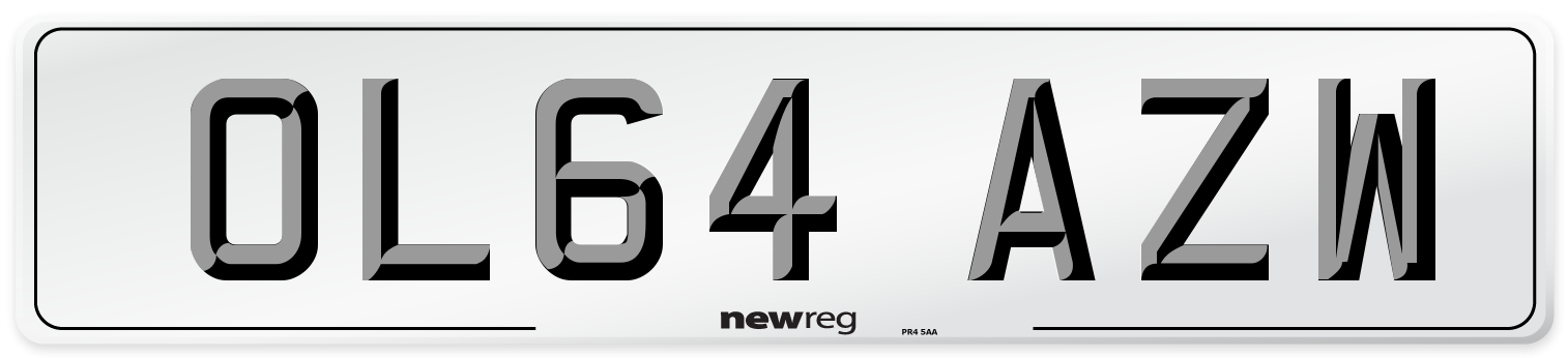 OL64 AZW Number Plate from New Reg